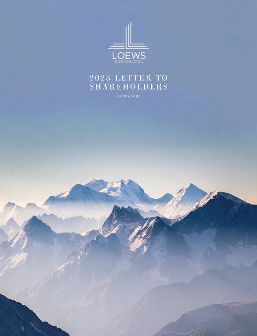 Cover of the Loews 2023 Letter to Shareholders                                                                                                                                                                                                                 